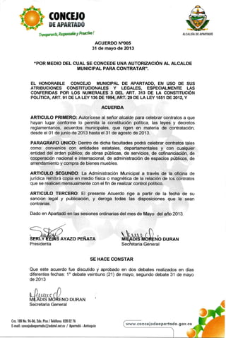 Acuerdo 05 2013