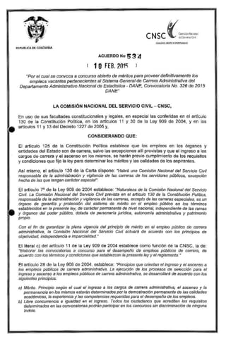 Acuerdo 0534 de 2015