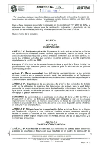 Acuerdo 05 de_2013 | PDF
