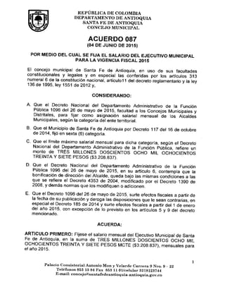 Acuerdo 087 del 4 de junio de 2015