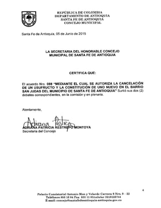 Acuerdo 088 del 5 de junio de 2015