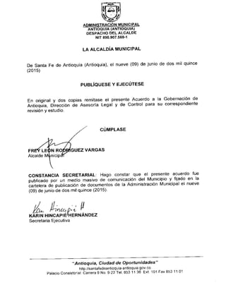 Acuerdo 088 del 5 de junio de 2015