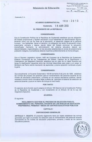 Acuerdo 188 2013