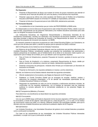 acuerdo 478, reglas de operación del programa de infraestructura