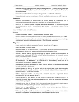 acuerdo 478, reglas de operación del programa de infraestructura