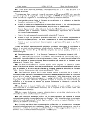 acuerdo 478, reglas de operación del programa de infraestructura