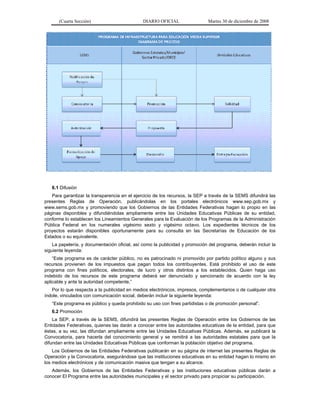 acuerdo 478, reglas de operación del programa de infraestructura