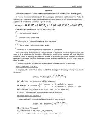 acuerdo 478, reglas de operación del programa de infraestructura