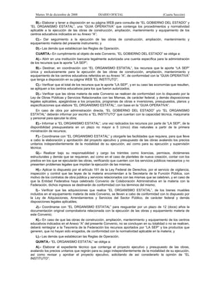 acuerdo 478, reglas de operación del programa de infraestructura