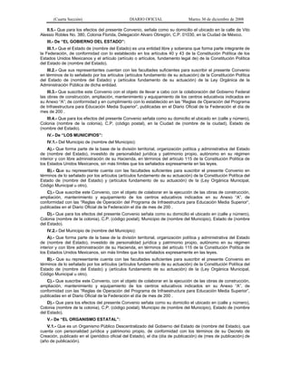 acuerdo 478, reglas de operación del programa de infraestructura