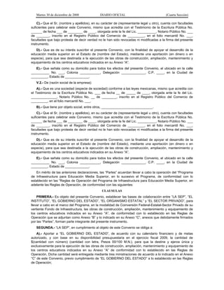 acuerdo 478, reglas de operación del programa de infraestructura