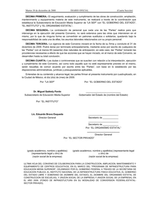 acuerdo 478, reglas de operación del programa de infraestructura