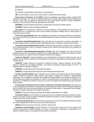 acuerdo 478, reglas de operación del programa de infraestructura