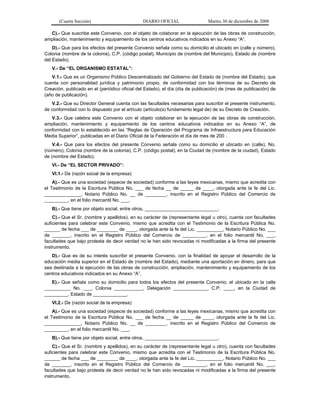 acuerdo 478, reglas de operación del programa de infraestructura
