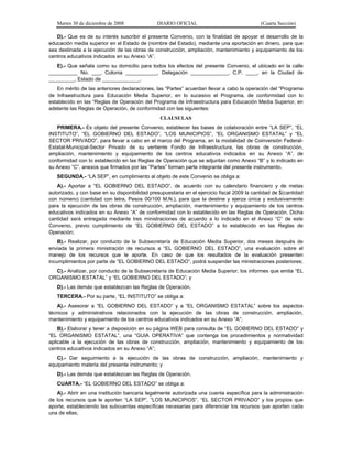 acuerdo 478, reglas de operación del programa de infraestructura