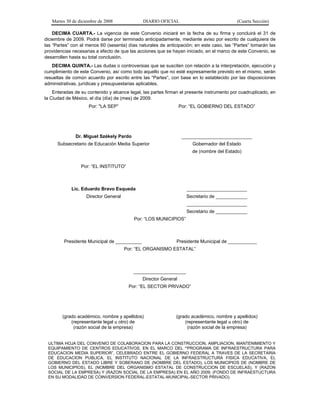 acuerdo 478, reglas de operación del programa de infraestructura