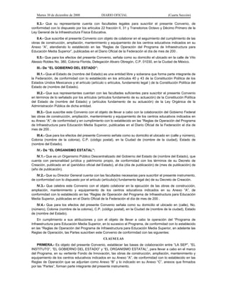 acuerdo 478, reglas de operación del programa de infraestructura
