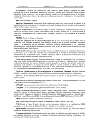 acuerdo 478, reglas de operación del programa de infraestructura