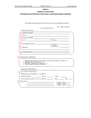 acuerdo 478, reglas de operación del programa de infraestructura