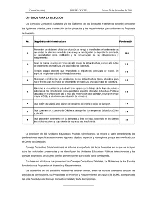 acuerdo 478, reglas de operación del programa de infraestructura