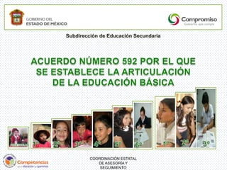 Subdirección de Educación Secundaria




         COORDINACIÓN ESTATAL
            DE ASESORÍA Y
             SEGUIMIENTO
 