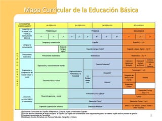 Mapa Curricular de la Educación Básica




                                         12
 
