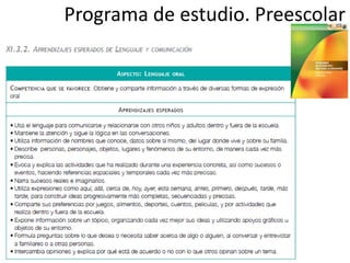 Programa de estudio. Preescolar
 