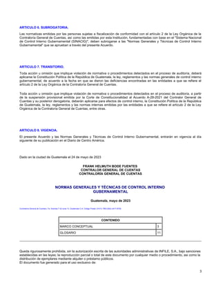 ACUERDO A-039-2023 NORMAS GENERALES Y TECNICAS DE CONTROL INTERNO ...