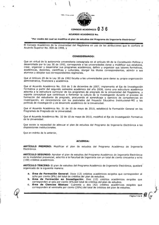 Acuerdo académico no. 36 de 2010