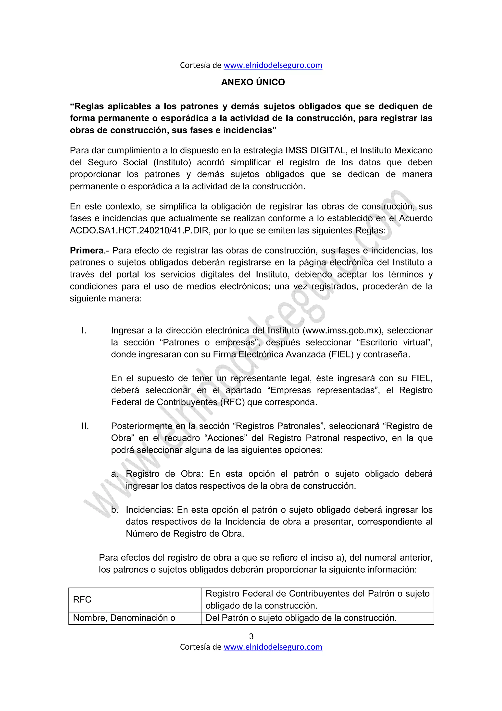 Acuerdo Consejo Técnico IMSS Reglas del SIROC Servicio Integral de — free download