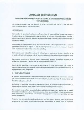 Acuerdo antidrogas bolivia brasil