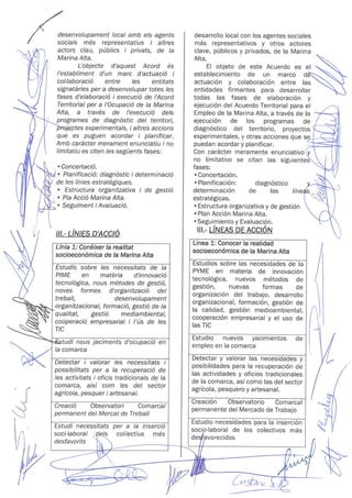 Acuerdo comarcal en materia de empleo Marina Alta