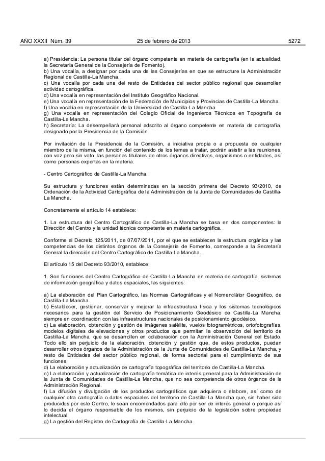 Plan de Cartográfico de Castilla La Mancha 20132016