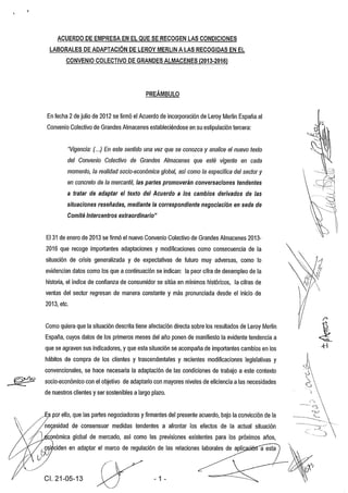 Acuerdo empresa leroy 2013