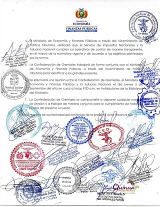 Acuerdo entre Gobierno y Gremiales