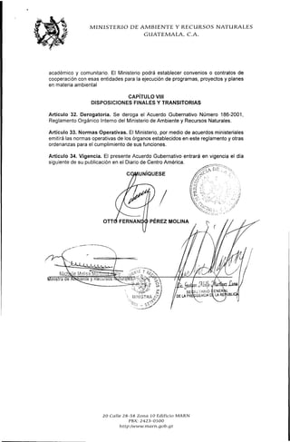 Acuerdo gubernativo 50 2015