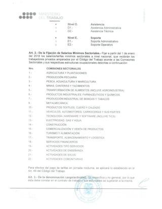 Acuerdo ministerial No. mdt 2018-0001