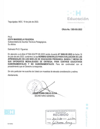 Acuerdo N0668-SE-2022  Normas generales para evaluación de los aprendizajes.pdf
