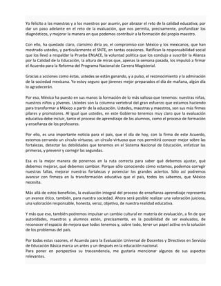 Acuerdo para la evaluación universal de docentes | PDF