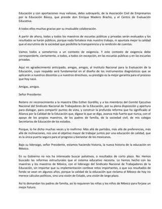 Acuerdo para la evaluación universal de docentes | PDF