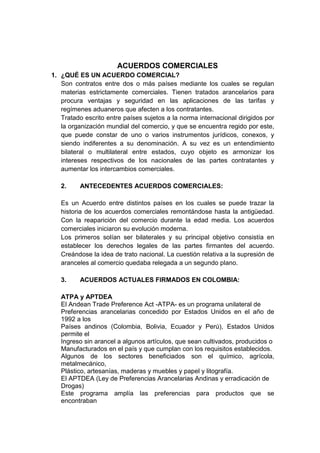 Acuerdos comerciales