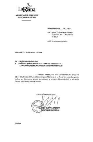 Acuerdos sesion 30 concejo municipal