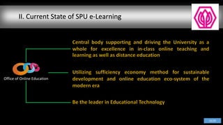 Office of Online Education
16/29
II. Current State of SPU e-Learning
 