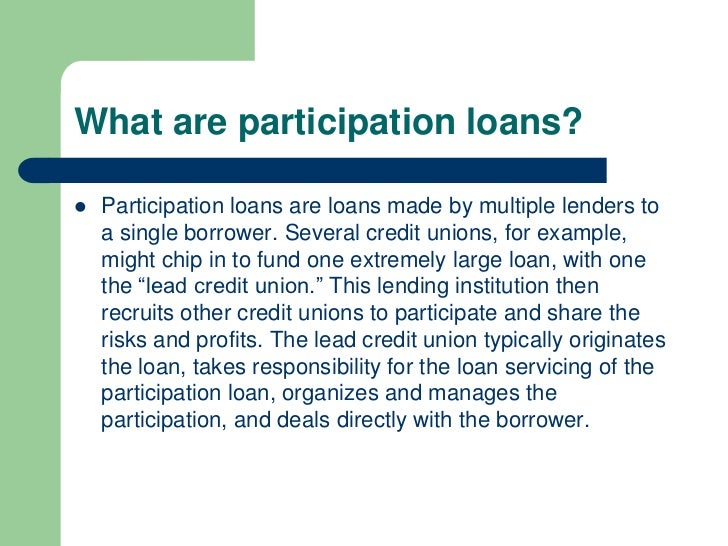 assignment vs participation in loans