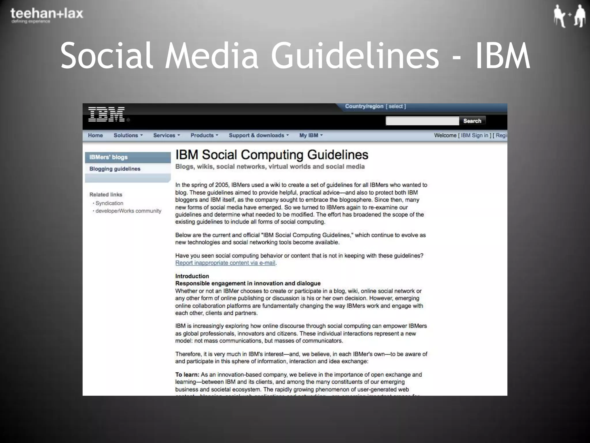 Social Media Guidelines - IBM