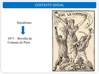 CONTEXTO SOCIAL



      Socialismo



1871 – Revolta da
Comuna de Paris
 