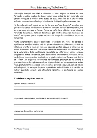 A cultura da gare o romantismo ficha 2