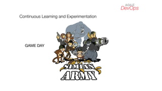 DevOps
AGILE
Continuous Learning and Experimentation
GAME DAY
 
