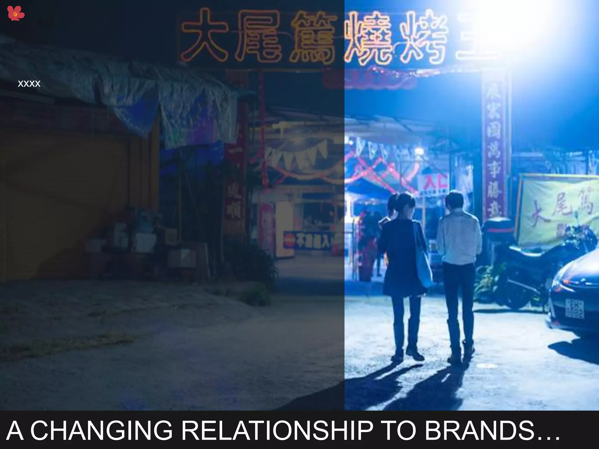 A CHANGING RELATIONSHIP TO BRANDS…
xxxx
 