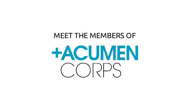 Acumen Corps Member Profiles